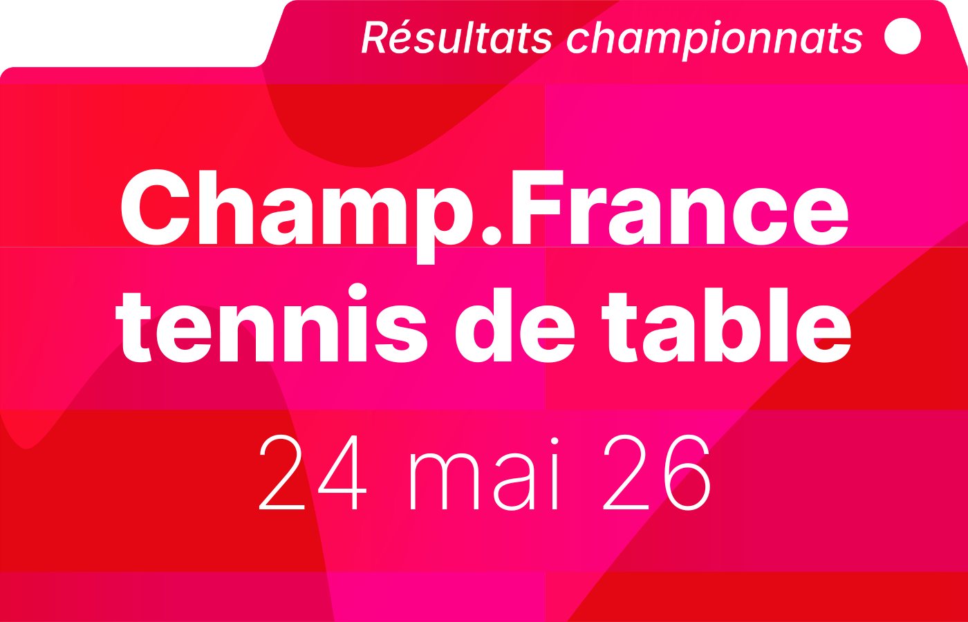 Résultats tennis de table – Orléans 24 mai 2026